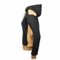 Dames Hoodie Panda - Zwart-beige -Bescherming Voor Motorrijden Winkel GMSDamenHoodiePanda schwarz beige 4