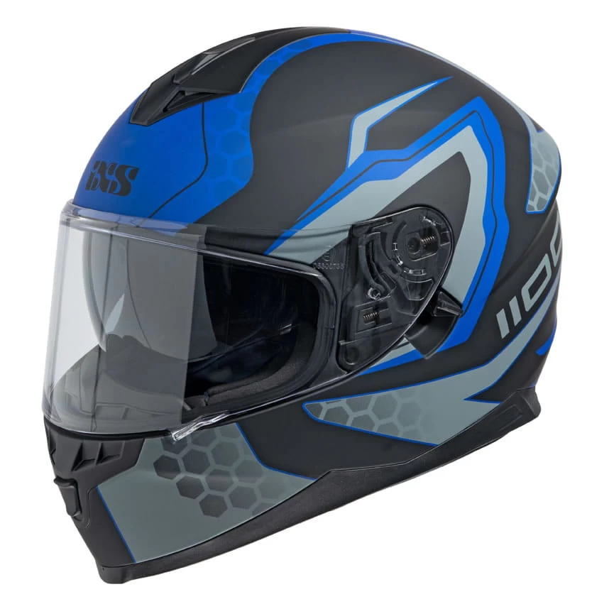IXS 1100 2.2 Motorfietshelm - Mat Zwart-blauw 3 IXS 1100 2.2 Motorfietshelm - Mat Zwart-blauw
