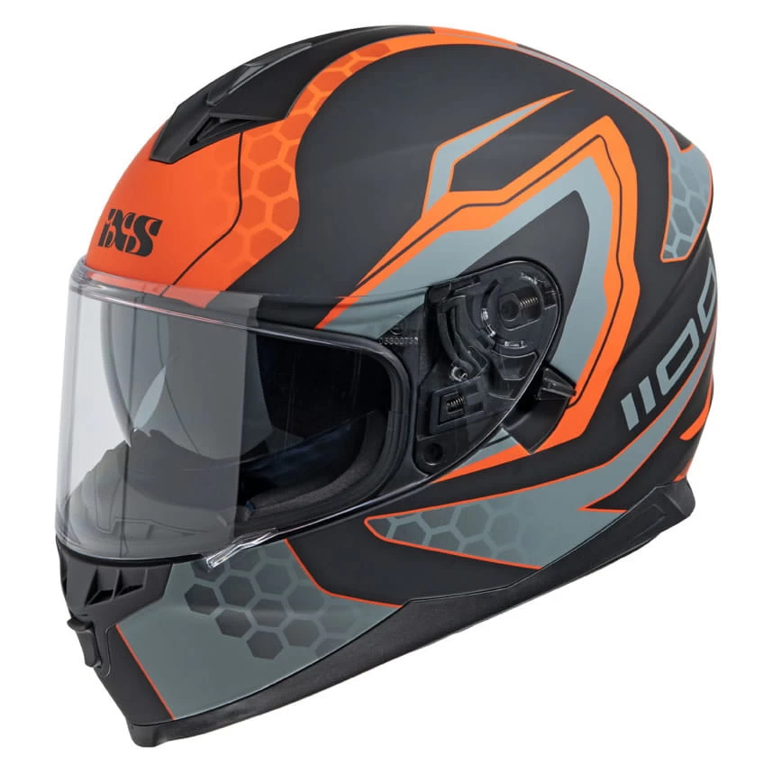 IXS 1100 2.2 Motorfietshelm - Zwart Mat Oranje 3 IXS 1100 2.2 Motorfietshelm - Zwart Mat Oranje