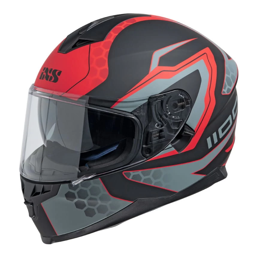 IXS 1100 2.2 Motorfietshelm - Zwart Mat-rood 3 IXS 1100 2.2 Motorfietshelm - Zwart Mat-rood