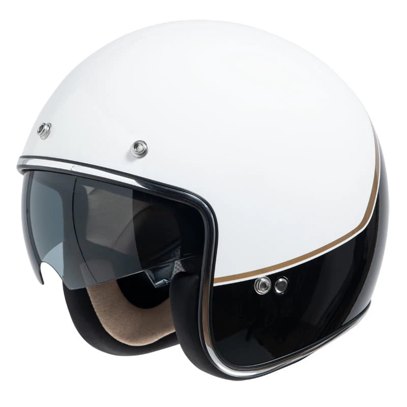 IXS 77 2.2 Jet Helm Wit Zwart Goud 4 IXS 77 2.2 Jet Helm Wit Zwart Goud - Afbeelding 2