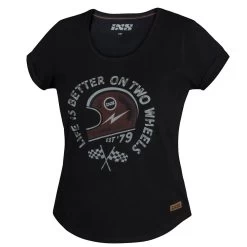 IXS Dames T-shirt Op Twee Wielen - Zwart-rood