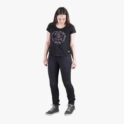 IXS Dames T-shirt Op Twee Wielen - Zwart-rood -Bescherming Voor Motorrijden Winkel iXSDamenT ShirtOnTwoWheels schwarz rot 3