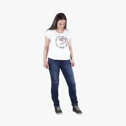 IXS Dames T-shirt Op Twee Wielen - Wit-roze -Bescherming Voor Motorrijden Winkel iXSDamenT ShirtOnTwoWheels weiss pink 3