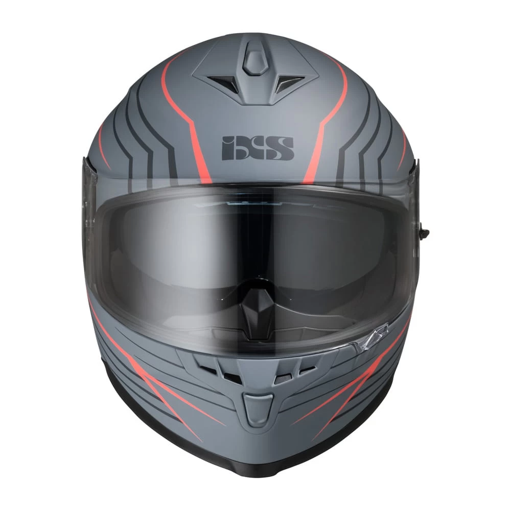 Integraalhelm IXS1100 2.1 Grijs-rood Mat 4 Integraalhelm IXS1100 2.1 Grijs-rood Mat - Afbeelding 2