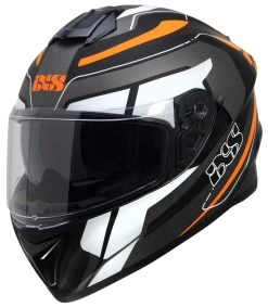 Integraalhelm IXS216 2.2 - Grijs-zwart-oranje Fluo