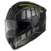 Integraalhelm IXS422 FG 2.1 - Zwart Mat-geel Fluo